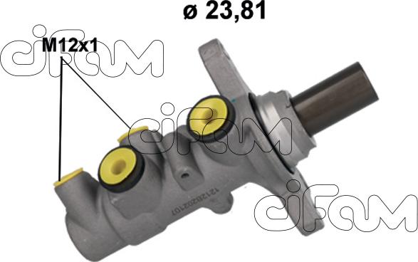 Cifam 202-1212 - Galvenais bremžu cilindrs autodraugiem.lv