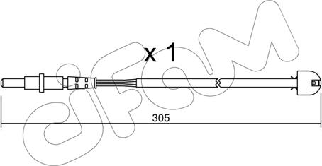 Cifam SU.098 - Indikators, Bremžu uzliku nodilums autodraugiem.lv