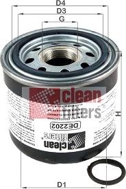 Clean Filters DE2202 - Gaisa sausinātāja patrona, Gaisa kompresors autodraugiem.lv