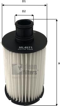 Clean Filters ML4571 - Eļļas filtrs autodraugiem.lv