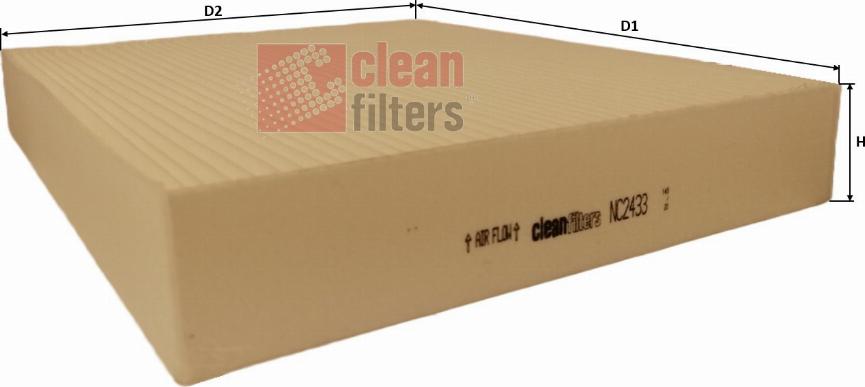 Clean Filters NC2433 - Filtrs, Salona telpas gaiss autodraugiem.lv
