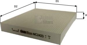 Clean Filters NC2423 - Filtrs, Salona telpas gaiss autodraugiem.lv