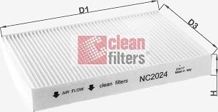 Clean Filters NC2024 - Filtrs, Salona telpas gaiss autodraugiem.lv