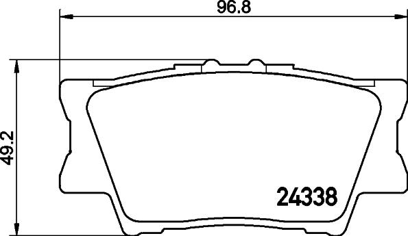 Roulunds Rubber 838481 - Bremžu uzliku kompl., Disku bremzes autodraugiem.lv