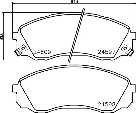 JPN 10H0324-JPN - Bremžu uzliku kompl., Disku bremzes autodraugiem.lv