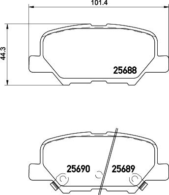 DJ Parts BP2194 - Bremžu uzliku kompl., Disku bremzes autodraugiem.lv