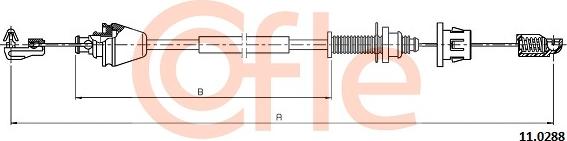 Cofle 92.11.0288 - Akseleratora trose autodraugiem.lv