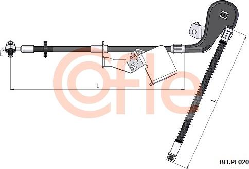Cofle 92.BH.PE020 - Bremžu šļūtene autodraugiem.lv