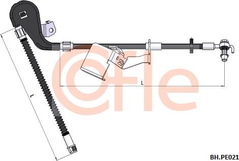 Cofle 92.BH.PE021 - Bremžu šļūtene autodraugiem.lv