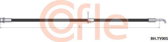 Cofle 92.BH.TY001 - Bremžu šļūtene autodraugiem.lv