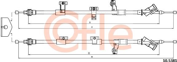 Cofle 10.5381 - Trose, Stāvbremžu sistēma autodraugiem.lv