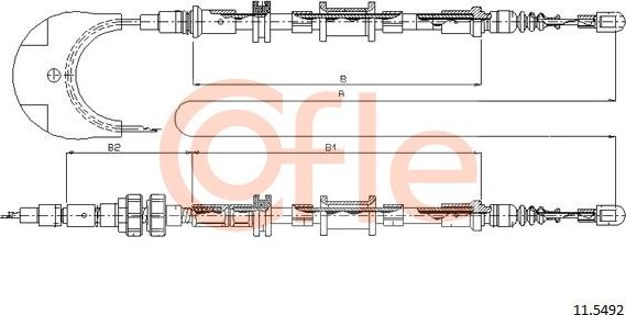 Cofle 11.5492 - Trose, Stāvbremžu sistēma autodraugiem.lv