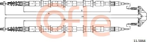 Cofle 11.5864 - Trose, Stāvbremžu sistēma autodraugiem.lv
