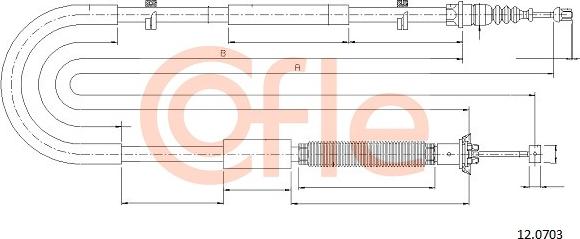 Cofle 12.0703 - Trose, Stāvbremžu sistēma autodraugiem.lv