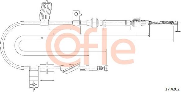 Cofle 17.4202 - Trose, Stāvbremžu sistēma autodraugiem.lv