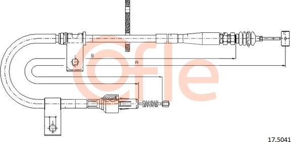 Cofle 17.5041 - Trose, Stāvbremžu sistēma autodraugiem.lv