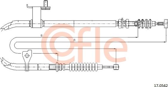 Cofle 17.0542 - Trose, Stāvbremžu sistēma autodraugiem.lv