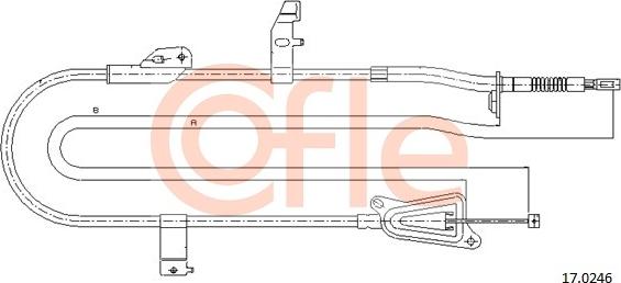 Cofle 17.0246 - Trose, Stāvbremžu sistēma autodraugiem.lv