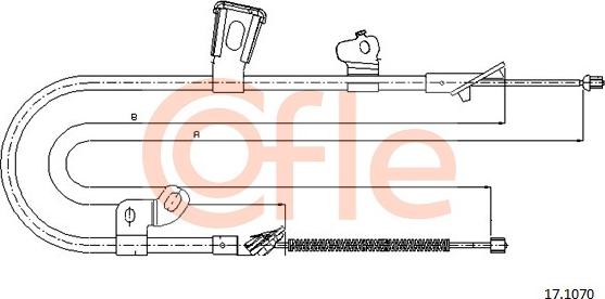 Cofle 17.1070 - Trose, Stāvbremžu sistēma autodraugiem.lv