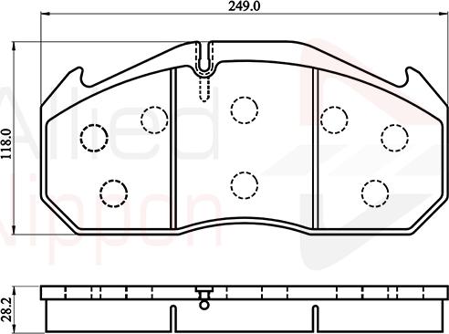 Meritor MDP5088 - Bremžu uzliku kompl., Disku bremzes autodraugiem.lv