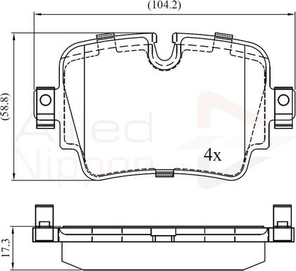 Comline ADB02454 - Bremžu uzliku kompl., Disku bremzes autodraugiem.lv