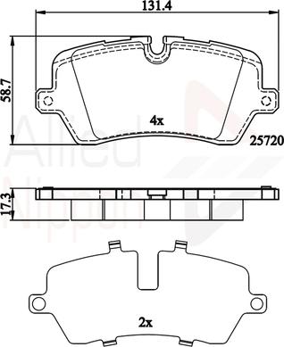 Comline ADB02256 - Bremžu uzliku kompl., Disku bremzes autodraugiem.lv