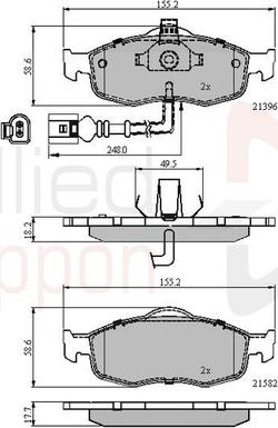 Comline ADB1514 - Bremžu uzliku kompl., Disku bremzes autodraugiem.lv