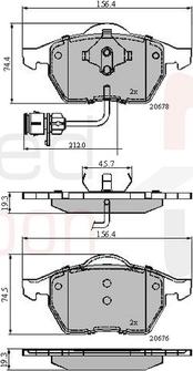 Comline ADB1715 - Bremžu uzliku kompl., Disku bremzes autodraugiem.lv