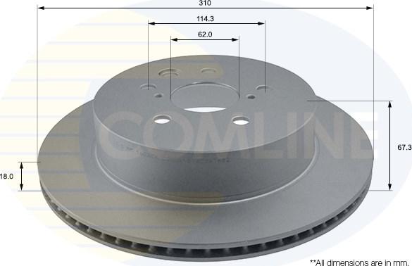 Comline ADC01123V - Bremžu diski autodraugiem.lv