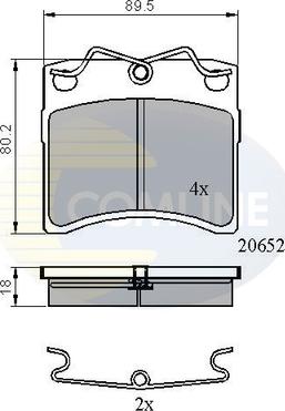 Comline CBP0925 - Bremžu uzliku kompl., Disku bremzes autodraugiem.lv