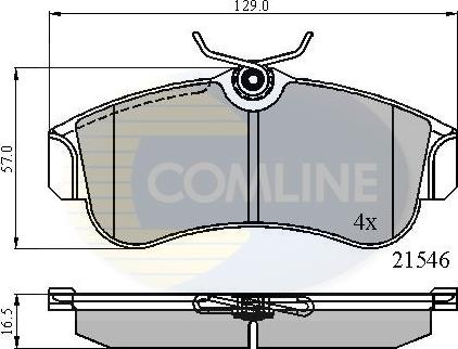 Comline CBP0566 - Bremžu uzliku kompl., Disku bremzes autodraugiem.lv