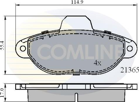 Comline CBP0509 - Bremžu uzliku kompl., Disku bremzes autodraugiem.lv