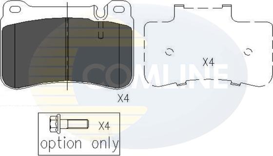 Comline CBP06007 - Bremžu uzliku kompl., Disku bremzes autodraugiem.lv