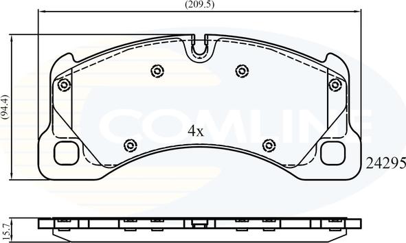 Comline CBP06039 - Bremžu uzliku kompl., Disku bremzes autodraugiem.lv