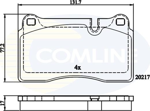 Comline CBP06030 - Bremžu uzliku kompl., Disku bremzes autodraugiem.lv