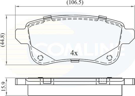 Comline CBP06124 - Bremžu uzliku kompl., Disku bremzes autodraugiem.lv