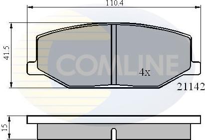 Comline CBP0195 - Bremžu uzliku kompl., Disku bremzes autodraugiem.lv