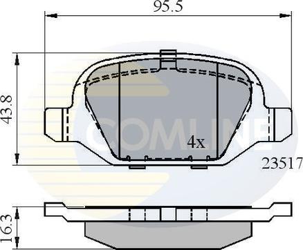 Comline CBP01559 - Bremžu uzliku kompl., Disku bremzes autodraugiem.lv