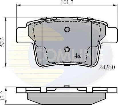 Comline CBP01557 - Bremžu uzliku kompl., Disku bremzes autodraugiem.lv