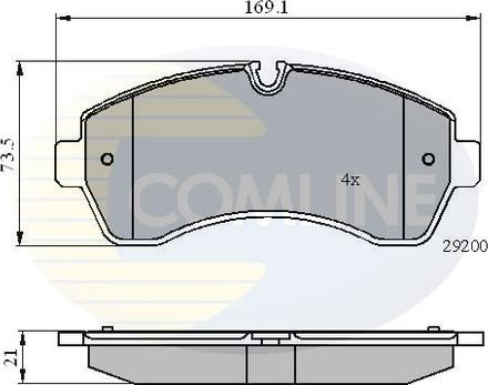 Comline CBP01569 - Bremžu uzliku kompl., Disku bremzes autodraugiem.lv