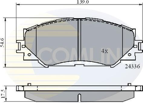 Comline CBP01515 - Bremžu uzliku kompl., Disku bremzes autodraugiem.lv