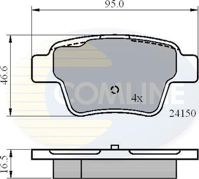 Comline CBP01658 - Bremžu uzliku kompl., Disku bremzes autodraugiem.lv