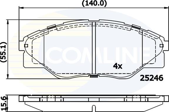 Comline CBP01660 - Bremžu uzliku kompl., Disku bremzes autodraugiem.lv