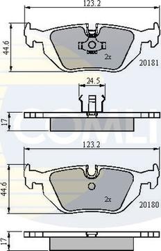 Comline CBP0166 - Bremžu uzliku kompl., Disku bremzes autodraugiem.lv