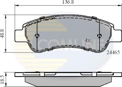 Comline CBP01604 - Bremžu uzliku kompl., Disku bremzes autodraugiem.lv