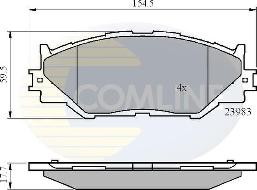 Comline CBP01632 - Bremžu uzliku kompl., Disku bremzes autodraugiem.lv