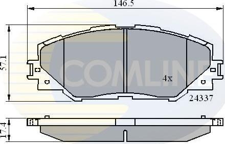 Comline CBP01625 - Bremžu uzliku kompl., Disku bremzes autodraugiem.lv