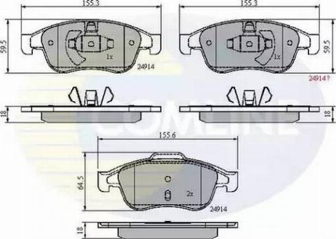 Comline CBP01677 - Bremžu uzliku kompl., Disku bremzes autodraugiem.lv