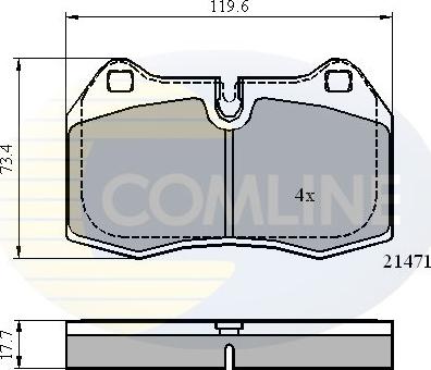 Comline CBP01097 - Bremžu uzliku kompl., Disku bremzes autodraugiem.lv