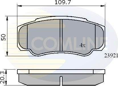 Comline CBP01042 - Bremžu uzliku kompl., Disku bremzes autodraugiem.lv